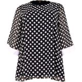 Yoek Tuniek Dots - Vloeiende Klokmouwen - Ademend Voile