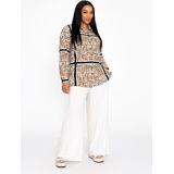 YOEK - Blouse - Beige - Lange Mouwen - Losse Pasvorm