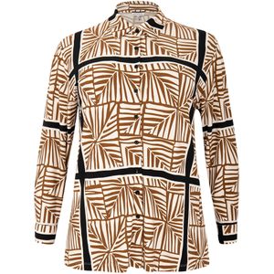 YOEK - Blouse - Beige - Lange Mouwen - Losse Pasvorm