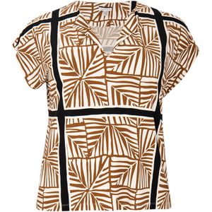 YOEK - Top - Beige - Lange Mouwen - Rechte Pasvorm