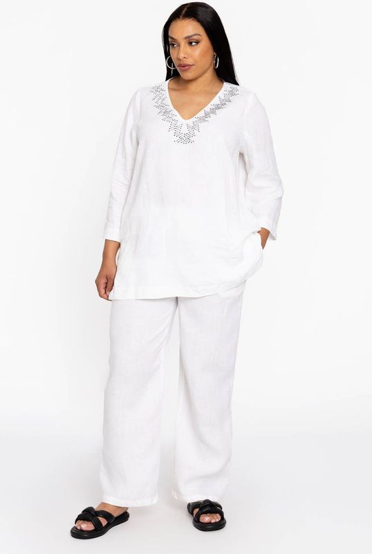 YOEK - Straight Regular Waist - Casual Broek - Ecru