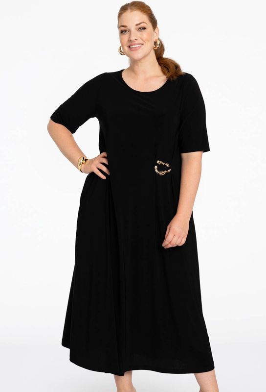 YOEK - Midi Jurk - Zwart