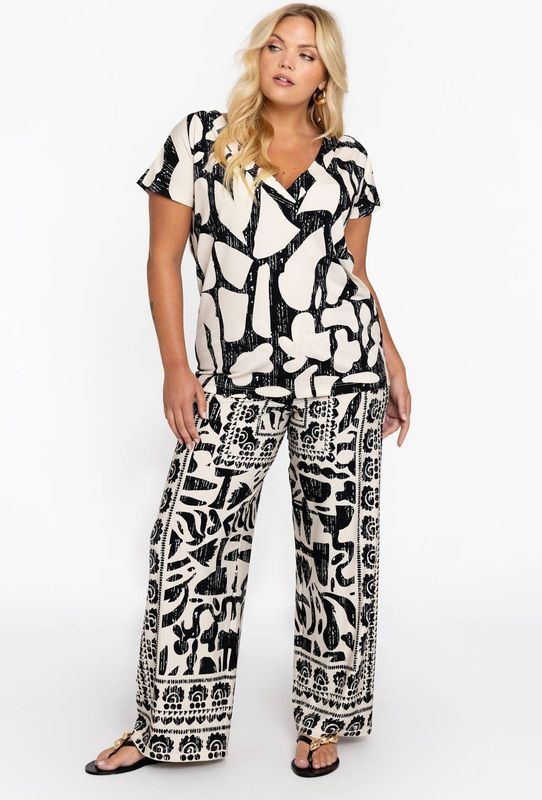 YOEK - Straight Regular Waist - Broek - Zwart