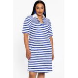 YOEK - A-lijn Jurk - Blauw - Katoen