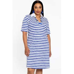 YOEK - A-lijn Jurk - Blauw - Katoen