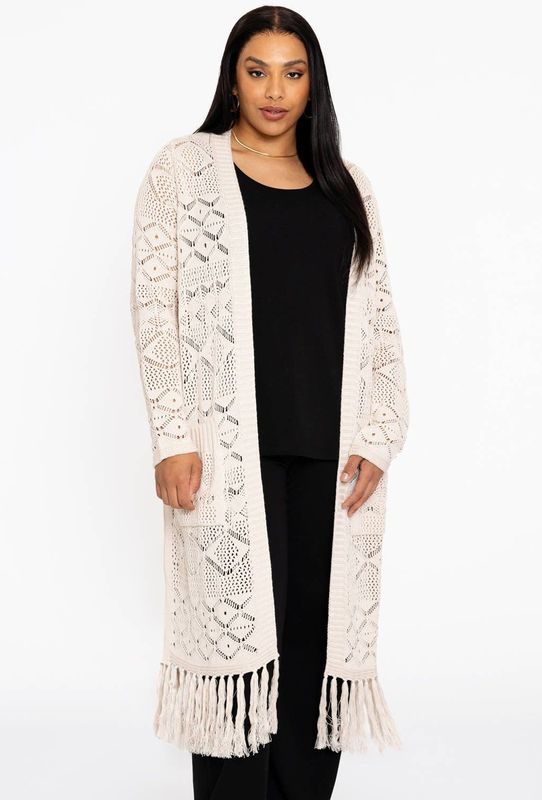 YOEK - Lang Vest - Ecru