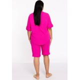YOEK - Straight High Waist Bermuda Short - Roze