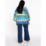 YOEK - Vest - Blauw - 100% Polyester - Wijde Mouwen - Rechte Pasvorm