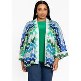 YOEK - Vest - Blauw - 100% Polyester - Wijde Mouwen - Rechte Pasvorm