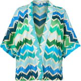 YOEK - Vest - Blauw - 100% Polyester - Wijde Mouwen - Rechte Pasvorm