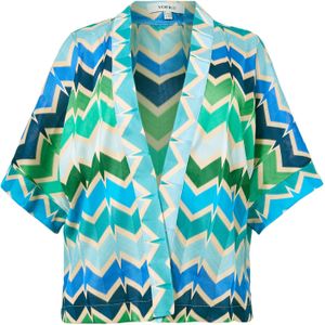 YOEK - Vest - Blauw - 100% Polyester - Wijde Mouwen - Rechte Pasvorm