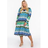 YOEK - A-lijn Jurk - Blauw