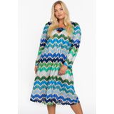 YOEK - A-lijn Jurk - Blauw