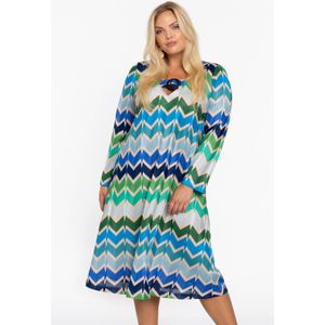 YOEK - A-lijn Jurk - Blauw