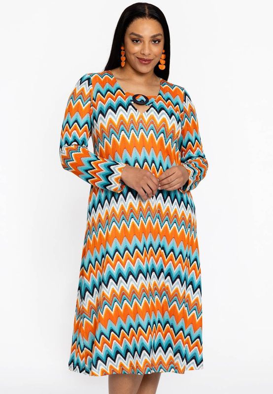 YOEK - A-lijn Jurk - Oranje