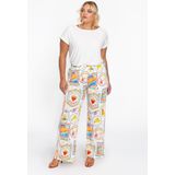 YOEK - Casual Broek - Multi - Rechte Pasvorm - Normale Taille