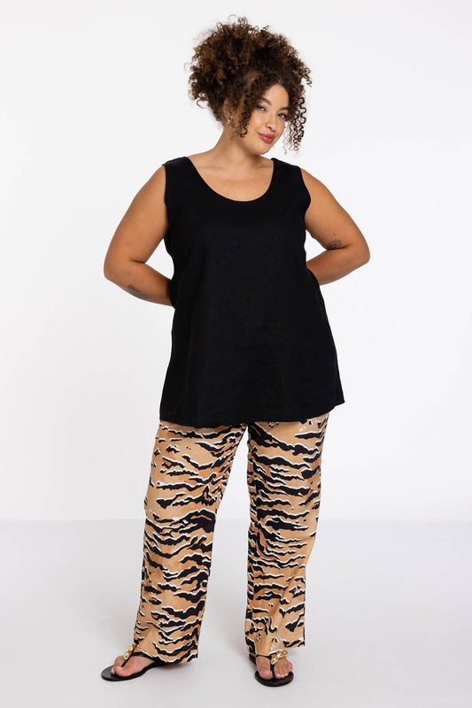 YOEK - Linnen Casual Broek - Beige - 100% Linnen