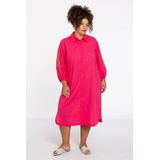 YOEK - Blousejurk - Roze - Middellang - Lange Mouwen - Katoen