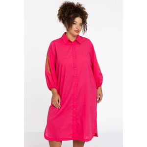 YOEK - Blousejurk - Roze - Middellang - Lange Mouwen - Katoen