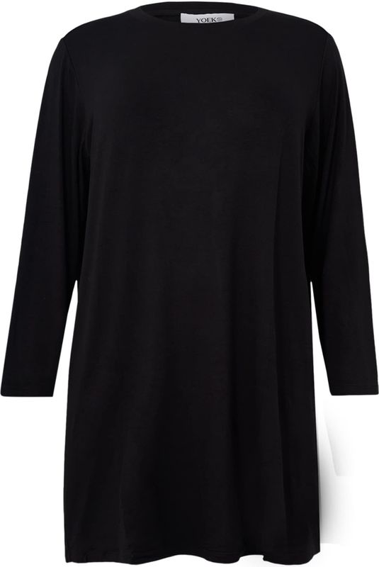 Jurk - Hoge Halslijn - Zacht - Wijde Fit - Lange Mouwen