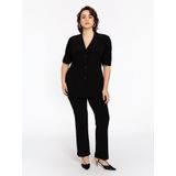 Dolce - Blazer - Korte Pofmouwen - Zacht Stof - Zwart