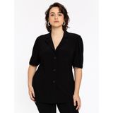 Dolce - Blazer - Korte Pofmouwen - Zacht Stof - Zwart