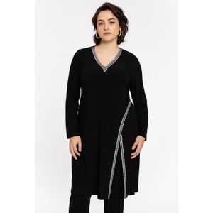 Dolce - Tuniek - Strass - Elegante Tuniek met V-halslijn en Asymmetrische Zoom