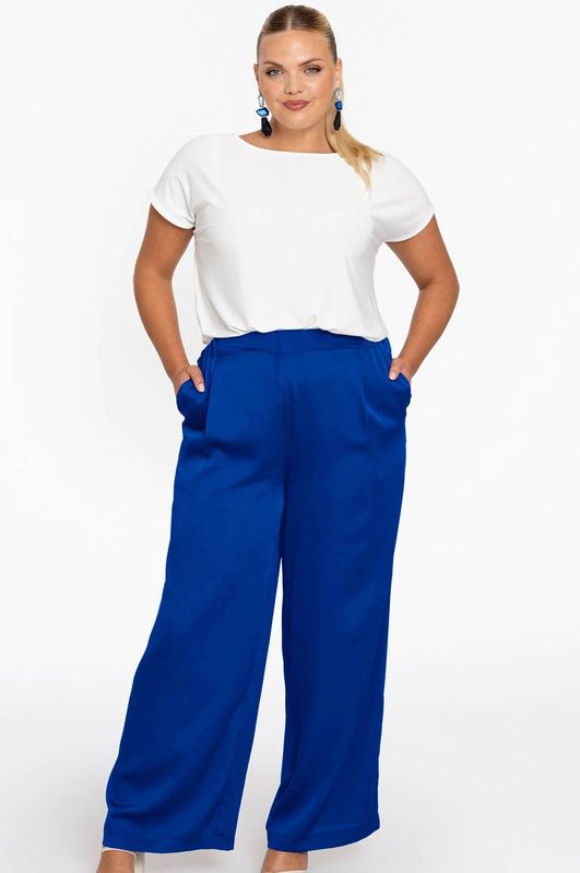 SATINI - Broek - Satijn - Zwart