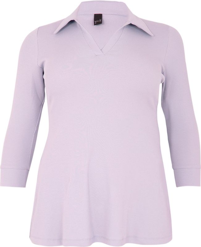 YOEK - LOUNGE - Polo-tuniek - Flare Pasvorm - Geribde Katoen met Stretch
