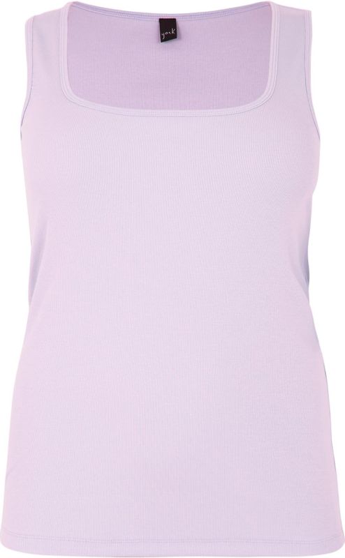 YOEK - LOUNGE - Tanktop - Geribd - Brede Schouderbanden - Square Halslijn
