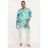 YOEK - Tuniek - Turquoise - Polyester - Lange Mouwen - V-hals