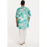 YOEK - Tuniek - Turquoise - Polyester - Lange Mouwen - V-hals
