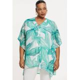 YOEK - Tuniek - Turquoise - Polyester - Lange Mouwen - V-hals