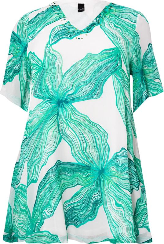 YOEK - Tuniek - Turquoise - Losse Pasvorm - Lange Mouwen