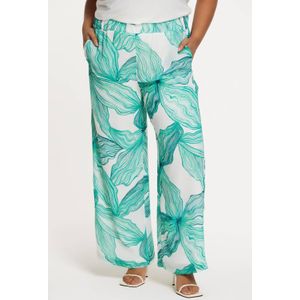 YOEK - Regular High Waist Broek - Taupe met Ecru