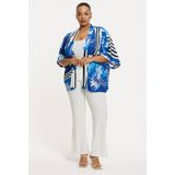 YOEK - Sweatvest - Blauw/Wit