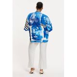 YOEK - Sweatvest - Blauw/Wit