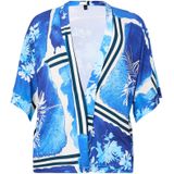 YOEK - Sweatvest - Blauw/Wit