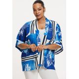 YOEK - Sweatvest - Blauw/Wit