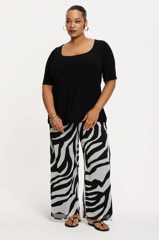 YOEK - Regular Waist Broek - Zwart - Regular Fit