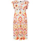 YOEK - Zomerjurk - Multi - Korte Mouwen - V-hals - Vrolijke Print