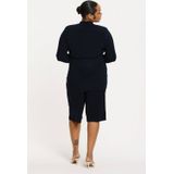 YOEK - Wide Leg High Waist Bermuda Short - Donkerblauw - Korte Broeken