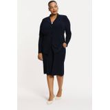 YOEK - Wide Leg High Waist Bermuda Short - Donkerblauw - Korte Broeken