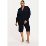 YOEK - Wide Leg High Waist Bermuda Short - Donkerblauw - Korte Broeken