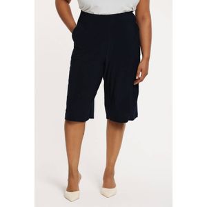YOEK - Wide Leg High Waist Bermuda Short - Donkerblauw - Korte Broeken