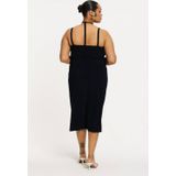 YOEK - Avondjurk - Donkerblauw - Mouwloos - Middellang - Ruches