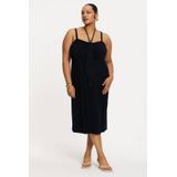 YOEK - Avondjurk - Donkerblauw - Mouwloos - Middellang - Ruches