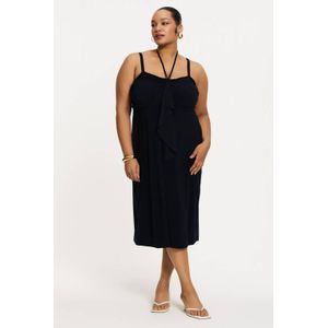 YOEK - Avondjurk - Donkerblauw - Mouwloos - Middellang - Ruches