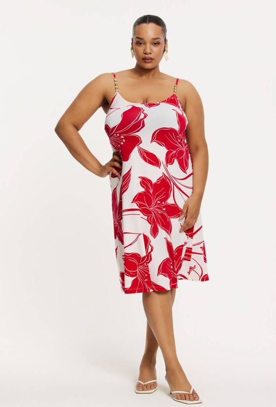 YOEK - A-lijn Jurk - Rood