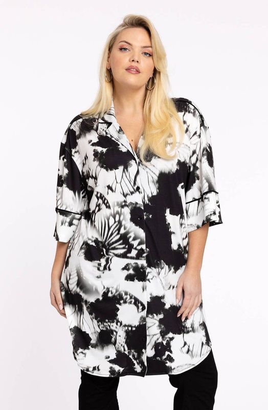 YOEK - Hannelore - Blouse-jurk - Tweekleurig - Vlinderdessin